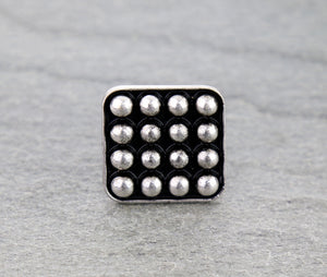 The Western Square Metal Cuff Ring