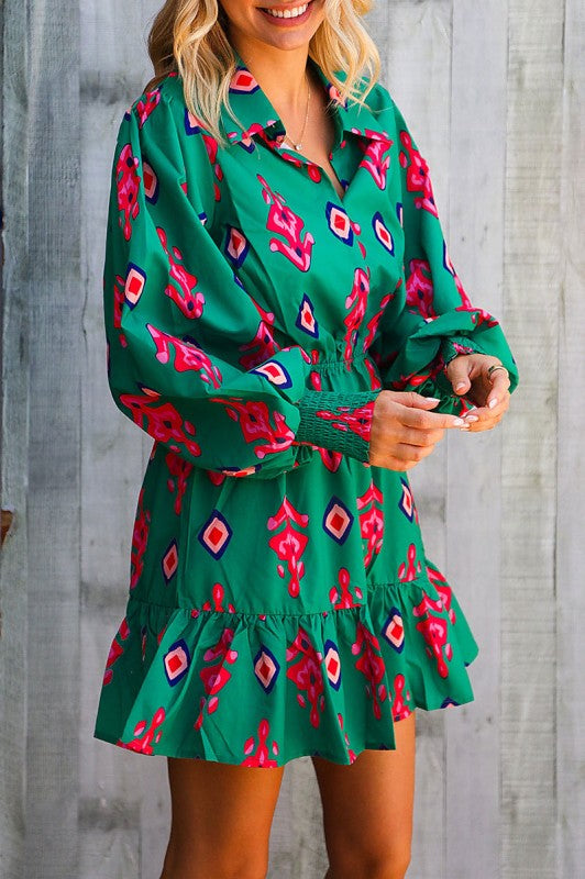 The Dallas County Aztec Dress S-L