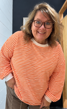 Load image into Gallery viewer, The Orange-White Stripe Top S-XL
