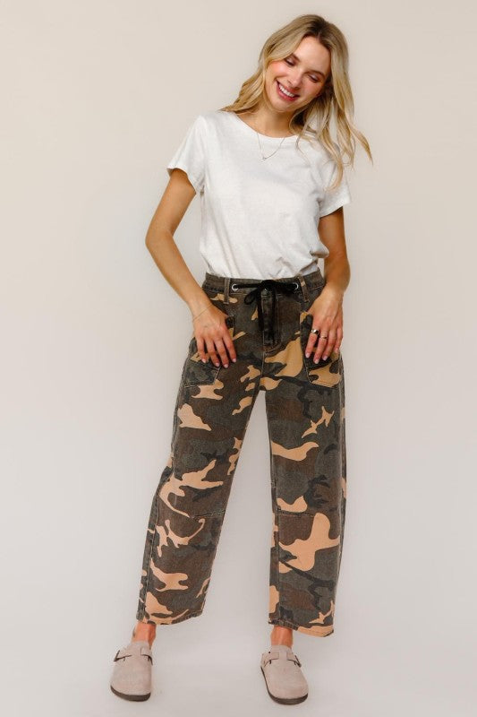 The Camo Barrel Jeans S-XL