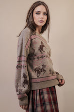 Load image into Gallery viewer, The Tulsa Taupe Horse Sweater S-L
