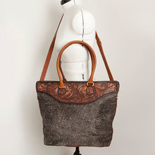 Load image into Gallery viewer, The Dotty HairOn Tooled Tote Bag
