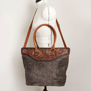 The Dotty HairOn Tooled Tote Bag