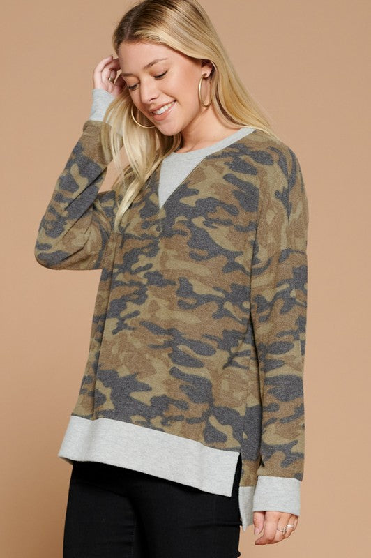 The Lancaster Camo Top S-3X