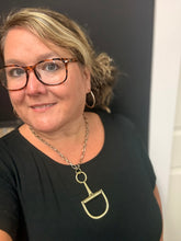 Load image into Gallery viewer, The Snaffle Bit Gold Pendant Necklace
