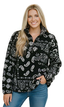Load image into Gallery viewer, The Black Paisley 1/4 Zip Pullover S-2X
