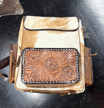 Load image into Gallery viewer, The Jamie Cowhide-Tooled Backpack
