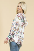 Load image into Gallery viewer, The Palmview Hacci Hooded Plum Top 1X-3X
