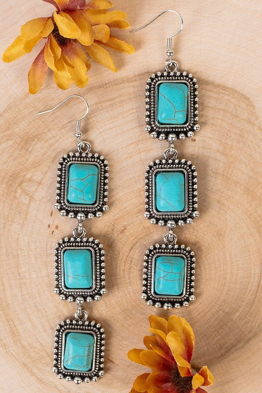 The Taylor Earrings in Turquoise