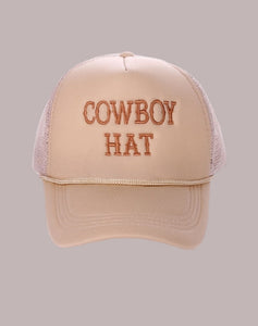 The COWBOY HAT Sand Beige Trucker Hat