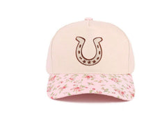 Load image into Gallery viewer, The PINK Floral HorseShoe Cap
