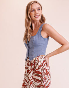 The Celina Denim Vest S-L