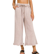 Load image into Gallery viewer, The Tatum Mineral Wash Palazzo Pants in Khaki S-3X
