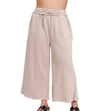 Load image into Gallery viewer, The Tatum Mineral Wash Palazzo Pants in Khaki S-3X
