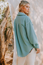 Load image into Gallery viewer, The Covington Shacket in Washed Sage S-L
