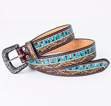 Load image into Gallery viewer, The Live Oak American Darling Hand Tooled Belt S-L
