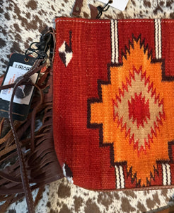 The Coppell Aztec Concealed Carry Saddle Bag with Fringe