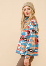Load image into Gallery viewer, The Northlake Blue Aztec 1/4 Pullover S-L
