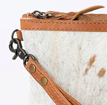 Load image into Gallery viewer, The Hollister Cowhide Wristlet Bag
