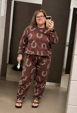 Load image into Gallery viewer, The McCloud Chocolate Horseshoe Pants S-XL
