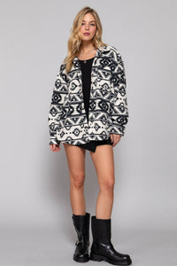 The Mesa Black Aztec Shacket S-L