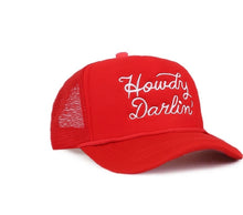 Load image into Gallery viewer, The Howdy Darling Red Trucker Hat
