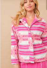 Load image into Gallery viewer, The Pearsall Pink Aztec Jacket S-L
