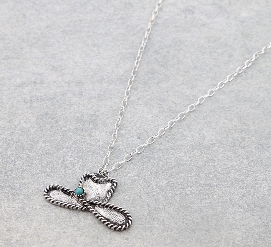Western Rope TXR Cowboy Hat Necklace