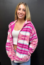 Load image into Gallery viewer, The Pearsall Pink Aztec Jacket S-L
