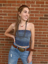 Load image into Gallery viewer, The Longview Belt Cognac-Gold
