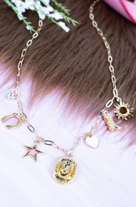 The Way Out West Goldtone Charm Necklace