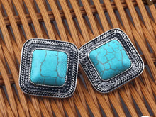 Load image into Gallery viewer, The Taylor Turquoise Earrings Clip-On
