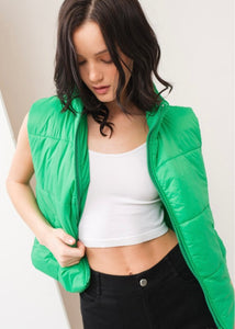 The Mesquite Green Puffer Vest S-L