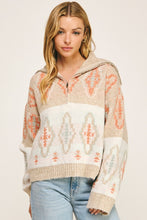 Load image into Gallery viewer, The Hunt Aztec 1/4 Zip Sweater
