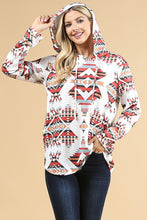 Load image into Gallery viewer, The Palmview Hacci Hooded Rust Top 1X-3X
