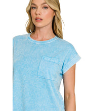 Load image into Gallery viewer, The Halo Blue Washed Top S-3X
