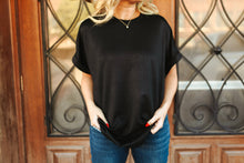 Load image into Gallery viewer, The Cloud Basic Black Mom Cuff Top S-3X

