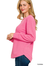 Load image into Gallery viewer, The Dalhart Ribbed Fuschia Round Neck Top S-L
