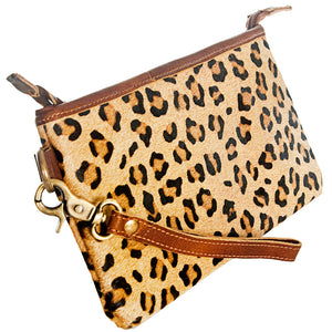 The Cheetah Hair-On Wristlet
