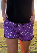 Load image into Gallery viewer, The Bandana Babe Purple Shorts S-L
