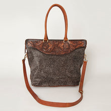 Load image into Gallery viewer, The Dotty HairOn Tooled Tote Bag
