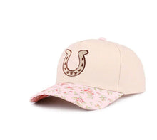 Load image into Gallery viewer, The PINK Floral HorseShoe Cap
