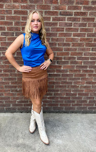 The Ft Worth Fringe Skirt S-L