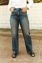 Load image into Gallery viewer, The Bedford Dark Wash, Raw Hem. High Rise Jeans
