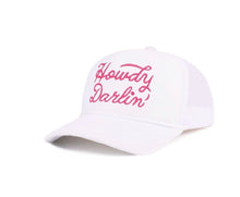 Load image into Gallery viewer, The Howdy Darling White Trucker Hat
