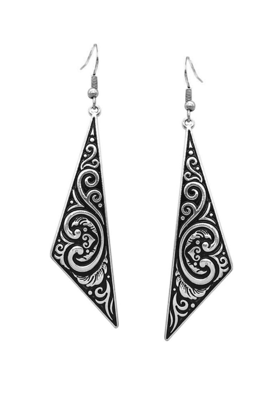 The Western Paisley Triangle Earrings