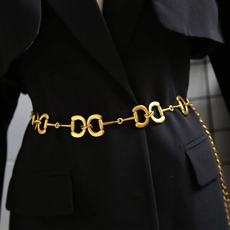 The Gold Snaffle Chain Belt
