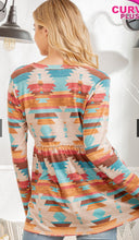 Load image into Gallery viewer, The Keller Aztec Babydoll Top S-3X
