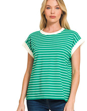 Load image into Gallery viewer, The Sweetwater Stripe Kelly Green Top S-3X
