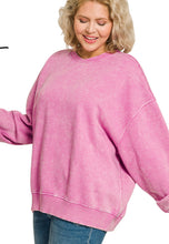 Load image into Gallery viewer, The Pecan Hill Mauve Mineral Wash Sweatshirt S-3X

